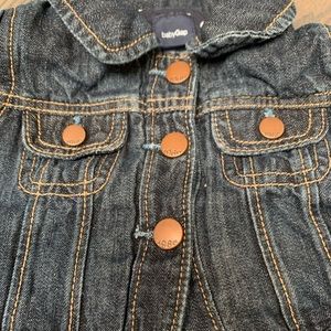 Cute jean jacket. Polka dot lining.